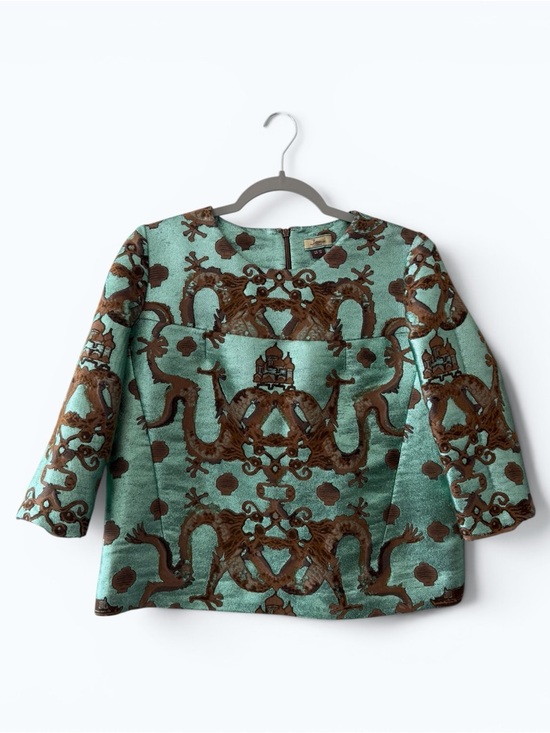 Issa London Tops - Designer Issa London Metallic Dragon Jacquard Top, Size 10, MSRP $450